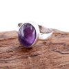 Cincin Wanita Perak Asli 925 Natural Kecubung Amethyst