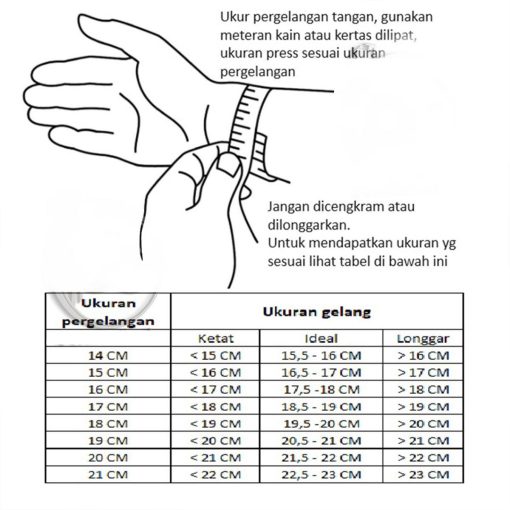 cara ukur gelang rantai perak