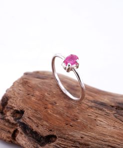 Cincin Wanita Perak Asli 925 Mirah Ruby Mozambique Mirayu
