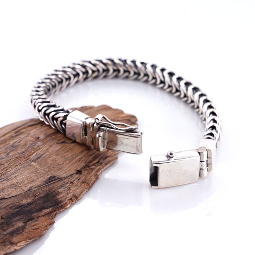 Gelang Pria Perak Asli 925 Motif Borobudur Sisik