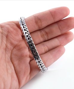 Gelang Pria Perak Asli 925 Maskulin Jalin Squared Valerio