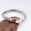 Gelang Pria Perak Asli 925 Maskulin Jalin Squared Valerio