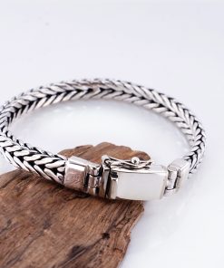 Gelang Pria Perak Asli 925 Maskulin Jalin Squared Valerio