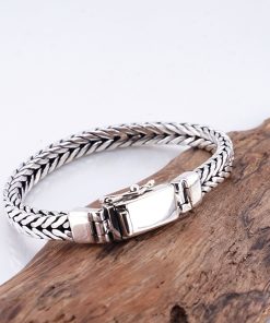 Gelang Pria Perak Asli 925 Maskulin Jalin Squared Valerio