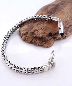Gelang Pria Perak Asli 925 Maskulin Jalin Squared Valerio