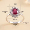 Spesifikasi cincin wanita perak asli 925 batu ruby mirah siam bellamira