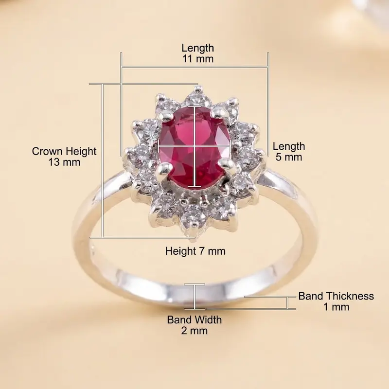 Spesifikasi cincin wanita perak asli 925 batu ruby mirah siam bellamira
