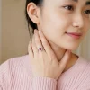 Cincin Wanita Perak Asli 925 Ruby Mirah Siam Bellamira