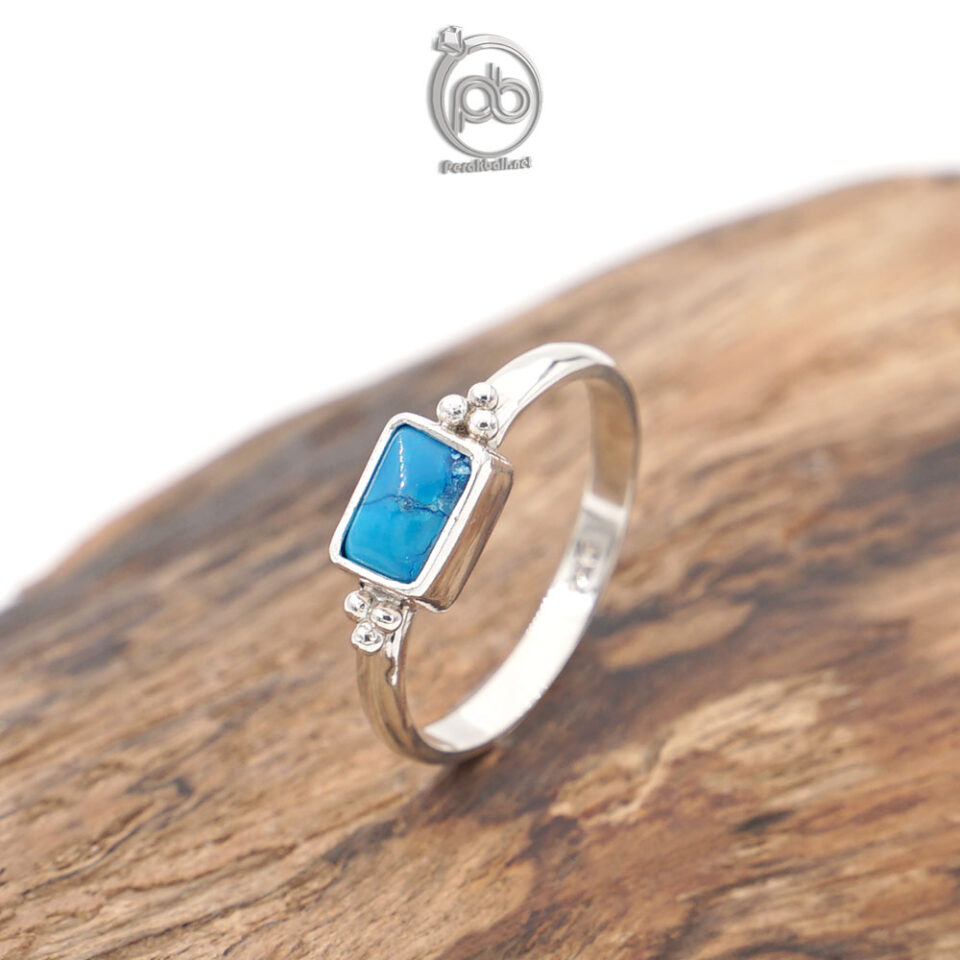 cincin tuquoise untuk wanita perak asli