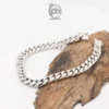 Gelang Rantai Pria Perak Asli 925 Cuban Chain Link Tampak Depan