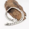Detail Anyaman Cuban Chain Link Gelang Rantai Pria Perak Asli 925