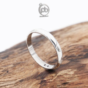 Cincin Simple Unisex Perak 925 Asli Lingkar Polos Midi 14