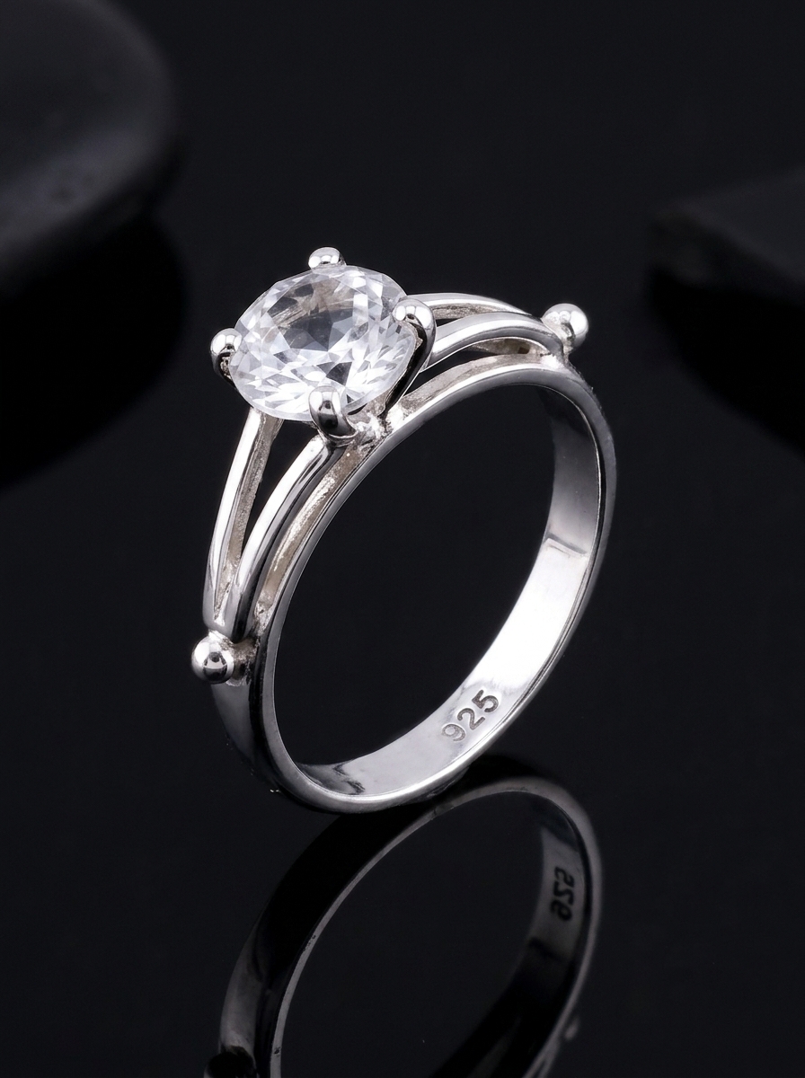 Cincin Wanita Perak Asli 925 White Topaz Brooklyn MiniCincin Wanita Perak Asli 925 White Topaz Brooklyn Mini 6