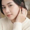 Cincin Wanita Perak Asli 925 White Topaz Brooklyn Mini 2