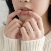 Cincin Wanita Perak Asli 925 White Topaz Brooklyn Mini 3