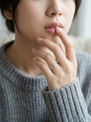 Cincin Simple Unisex Perak 925 Asli Lingkar Polos Midi 10