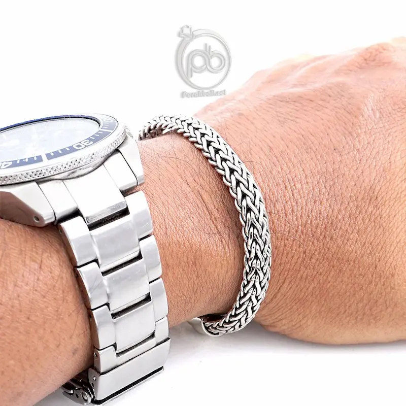Gelang Pria Perak Asli Silver 925 Tulang Naga Westonio