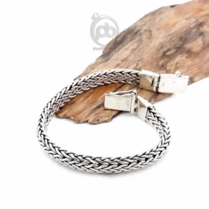 Gelang Sisik Naga Pria Perak Asli 925 model Westonio tampak depan
