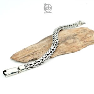 Gelang Pria Maskulin Perak Asli Silver 925 Tulang Naga Romario