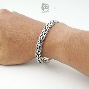 Gelang Pria Maskulin Perak Asli Silver 925 Tulang Naga Romario
