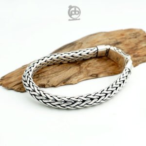 Gelang Pria Maskulin Perak Asli Silver 925 Tulang Naga Romario