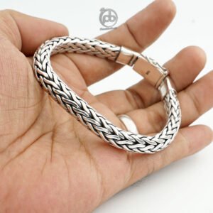 Gelang Pria Maskulin Perak Asli Silver 925 Tulang Naga Romario