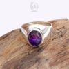 Cincin Kecubung Pria Signet Perak Asli 925 Natural Amethyst Mitorio