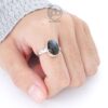 Cincin Wanita Perak 925 Labradorite Natural Labonita