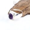 Cincin Perak Bali Kecubung Pria Signet Perak Asli 925 Natural Amethyst Mitorio