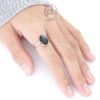 Cincin Wanita Perak 925 Labradorite Natural Labonita