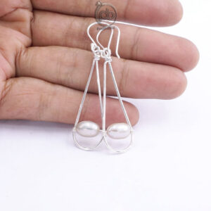 Anting Hook Mutiara Putih Wanita Perak 925 Perliora 4