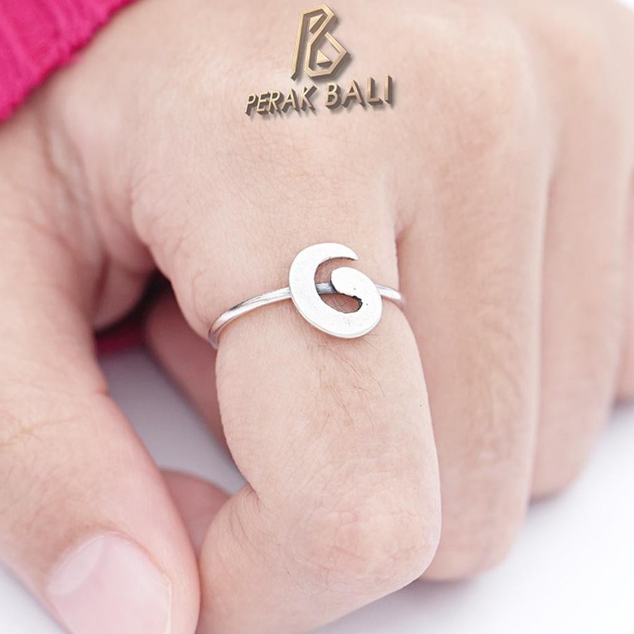 Cincin Wanita Perak Bali Silver Ring 925 Motif Punggel