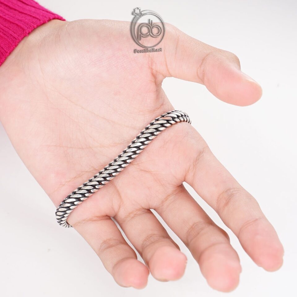 Gelang Pria Perak Asli Silver 925 Tulang Ular Woluan