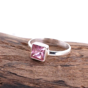 Cincin Simple Wanita Perak 925 Asli Pink Zirconia Zirapink 6