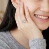 cincin perhiasan wanita batu topaz natural