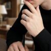 Cincin Pria Perak Bali Silver 925 Asli Model Ikat Jalin Tikar dipakai model pria