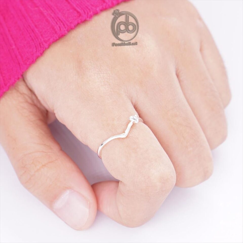 Cincin Simple Wanita Perak 925 Asli Mini Zircon Imut