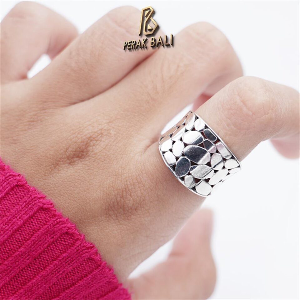 Cincin Perak Asli 925 Wanita Velegio Batu Kali