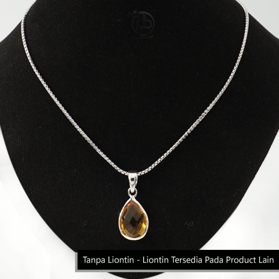 Kalung Wanita Perak 925 Asli Rhodium Plated Motif Lilit | Tanpa Liontin