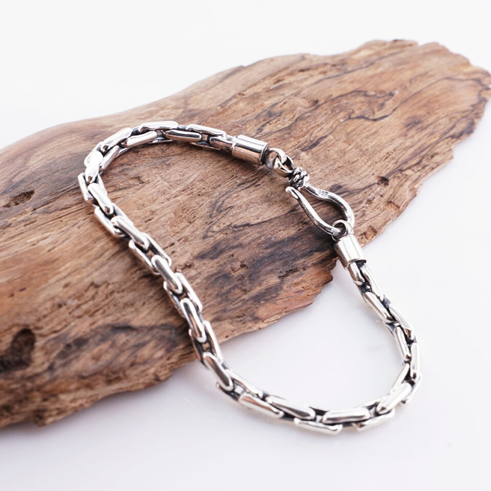 Gelang Pria-Wanita Perak Asli Silver 925 Chain Link Boxliga