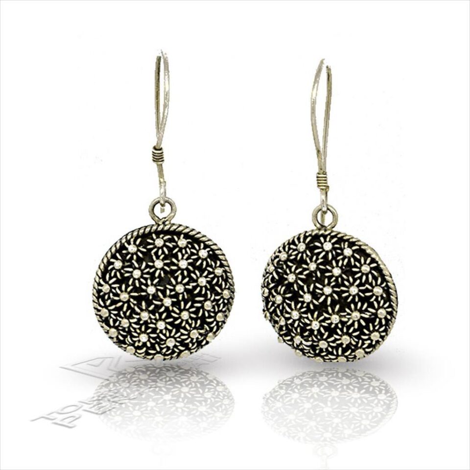 Anting Wanita Silver 925 Asli Perak Bali Bunga Paya