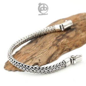 close up gelang silver 925 tulang naga finishing halus