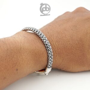 gelang perak 925 motif tulang naga drago pria bali