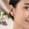 Anting Kecubung Wanita Perak 925 Natural Amethyst Kotameta 3