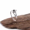 Cantik Cincin Wanita Perak 925 Natural Mini Sky Topaz Vivarini