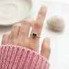 Cincin Wanita Perak Bali Asli 925 Cincin Natural Red Garnet Ginona 7