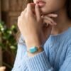 Gelang Bangle Wanita Perak 925 Natural Turquoise Bangelisa 3