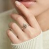 Cincin Wanita Perak 925 Natural Peridot Mini Vivarini 4