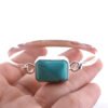 Gelang Bangle Wanita Perak 925 Natural Turquoise Bangelisa dari depan