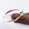 Gelang Bangle Wanita Perak 925 Natural Turquoise Bangelisa atas kayu